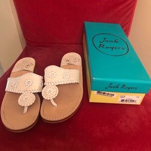 Jack Rogers sandals cream and white Patent
